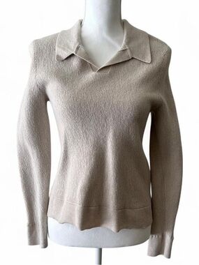 Madewell Beige Merino Wool Collar Sweater